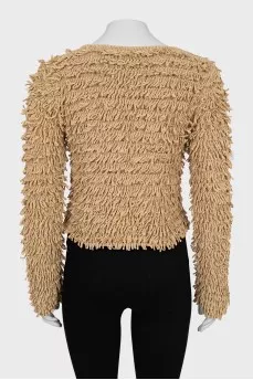Jacket with zip and tag