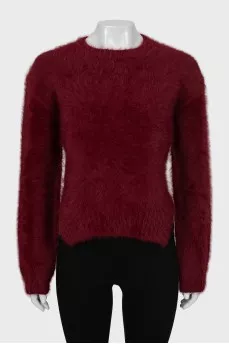 Long pile wool sweater
