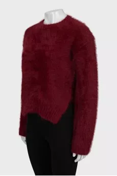 Long pile wool sweater