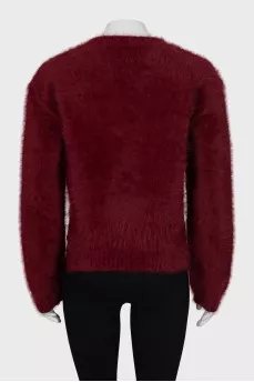 Long pile wool sweater
