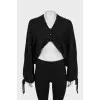 Cropped cardigan with tag