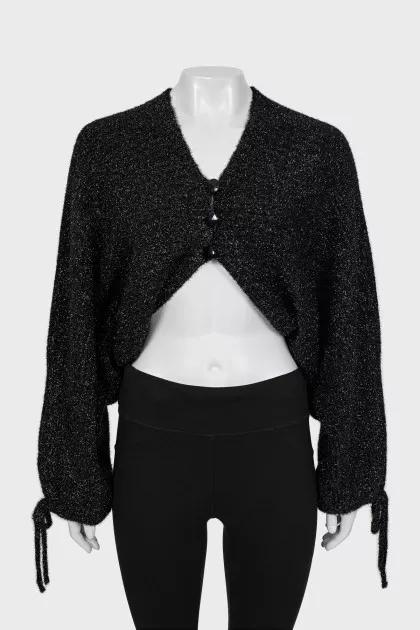 Cropped cardigan with tag