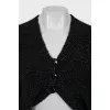 Cropped cardigan with tag