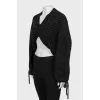 Cropped cardigan with tag
