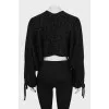 Cropped cardigan with tag