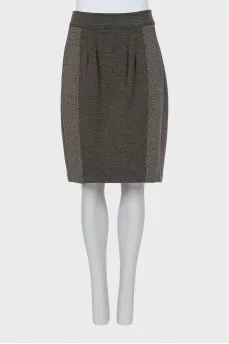 Skirt with small print and pockets