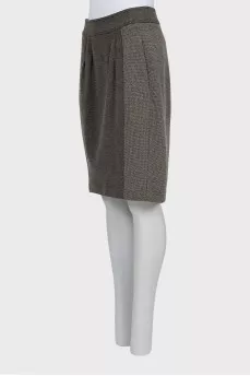 Skirt with small print and pockets