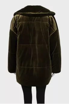 Oversized puffer jacket with ties