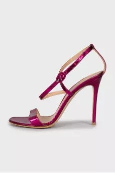 Pink leather sandals