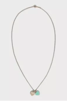 Підвіска із срібла Double Heart на ланцюжку