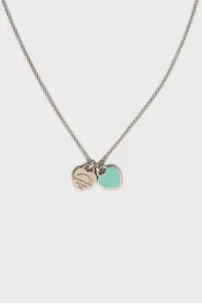 Підвіска із срібла Double Heart на ланцюжку