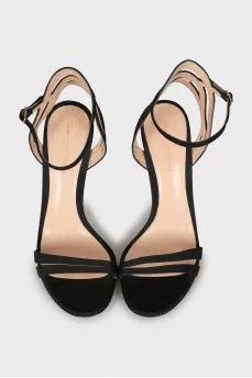 Textile stiletto sandals