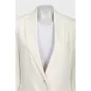White straight cut jacket