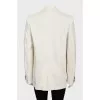 White straight cut jacket