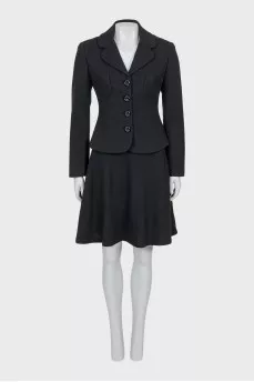 Fitted jacket and skirt suit