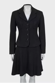 Fitted jacket and skirt suit