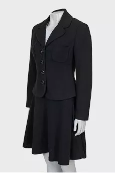 Fitted jacket and skirt suit