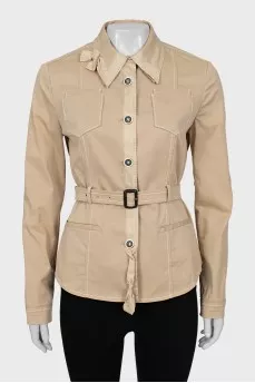 Vintage shirt with bow collar