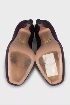 Purple square toe shoes