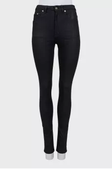 Черные джинсы skinny fit на средней посадке