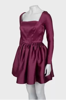Burgundy Fitted Dress