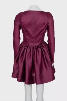 Burgundy Fitted Dress