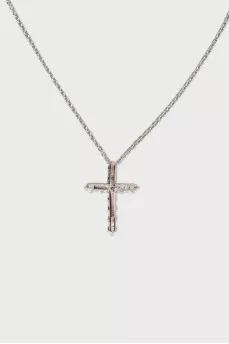 Silver pendant with diamonds
