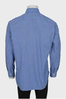 Men's blue checkered shirt