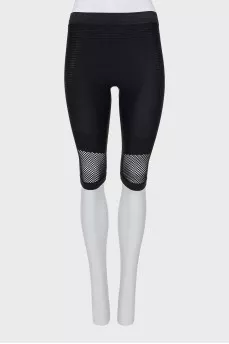 Black cycling shorts with perforation