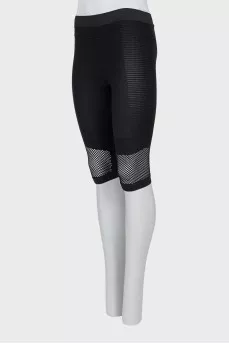 Black cycling shorts with perforation