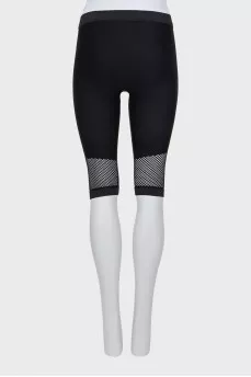 Black cycling shorts with perforation