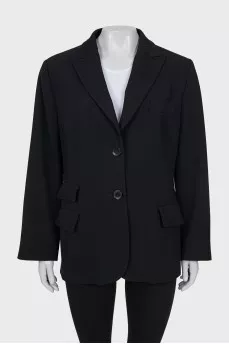 Wool jacket with pockets