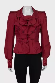 Red silk jacket