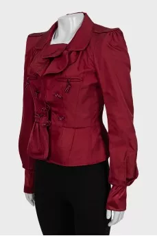 Red silk jacket