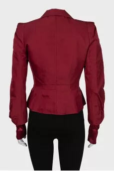 Red silk jacket