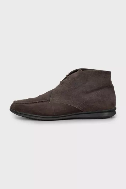 Men's suede lace-up ankle boots