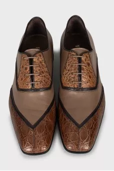 Men's leather lace-up brogues