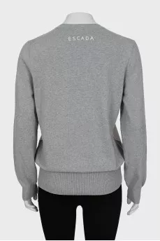 Geometric print jumper with tag