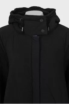 Black coat with zipper