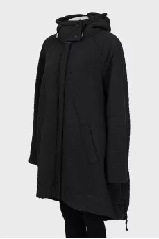 Black coat with zipper