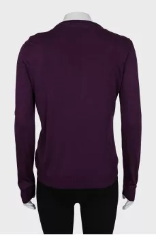 Silk set with a T-shirt and cardigan