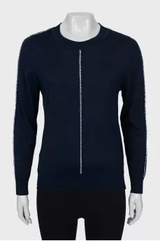 Blue wool jumper