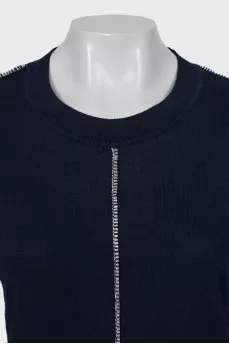 Blue wool jumper