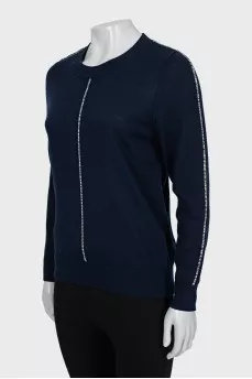 Blue wool jumper