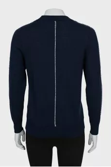 Blue wool jumper