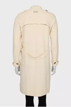 Beige cardigan with patch pockets
