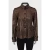 Brown leather jacket