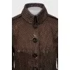 Brown leather jacket