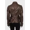Brown leather jacket