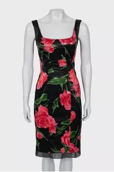 Floral print bodycon dress